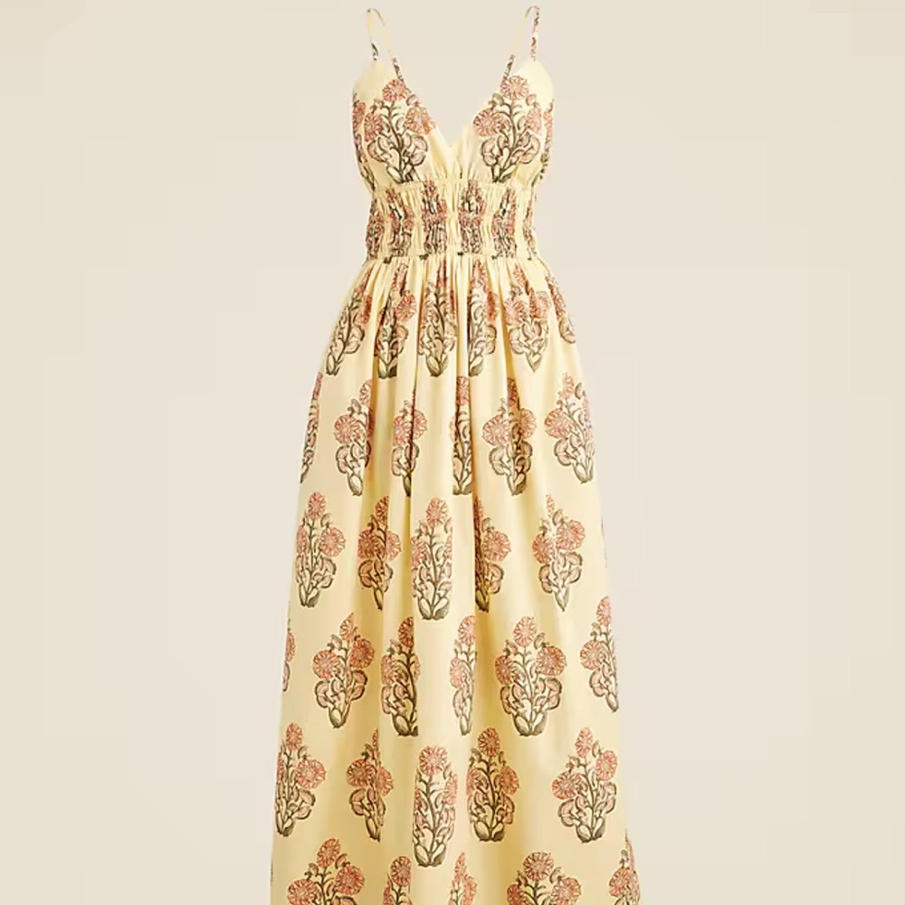 J. Crew Cream Maxi Sundress with Spaghetti Straps